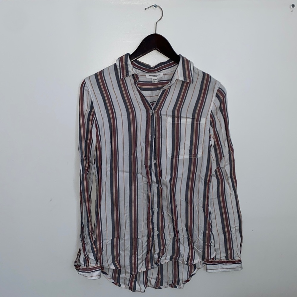 BeachLunchLounge Collection Striped Button Down Shirt xsmall